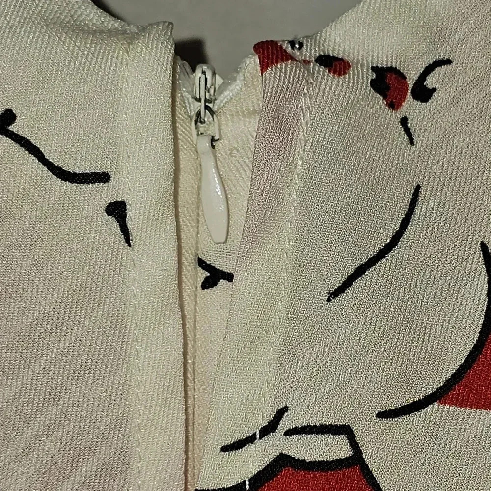 J.O.A Los Angeles Red and White 100% Linen Skort - Picture 11 of 15